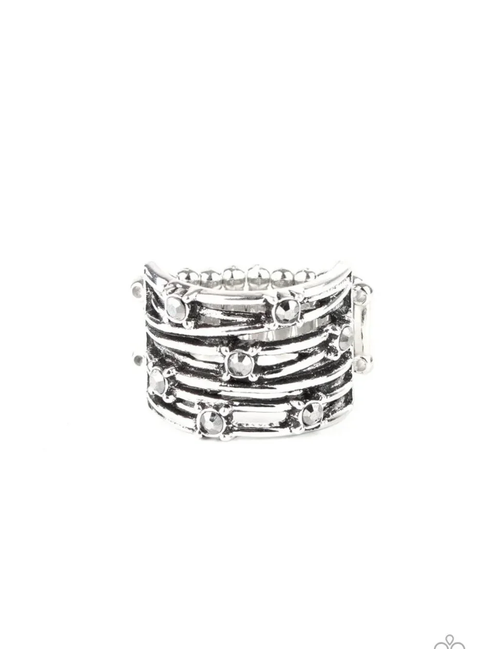 Paparazzi Jewelry Accessories - Revved Up Radiance - Silver Ring - Vintage
